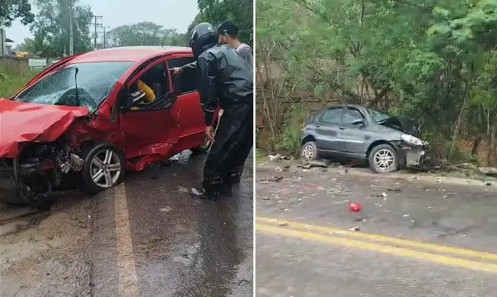 Grave acidente entre dois veículos deixa diversos feridos no trevo do Galego, Arraial d'Ajuda; Veja vídeo