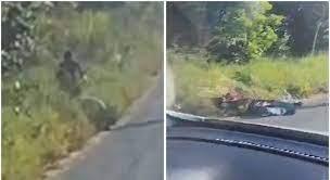 IMAGENS CHOCANTES! Motorista flagra momento que mulher mata homem a facadas