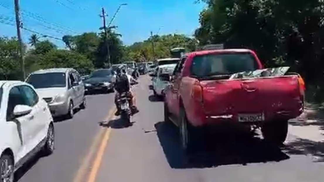 Trânsito na Orla Norte de Porto Seguro até Trancoso atinge níveis caóticos