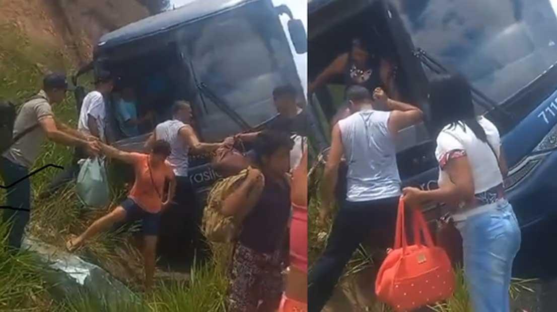 Acidente na BA-001 envolve ônibus da linha Trancoso a Eunápolis