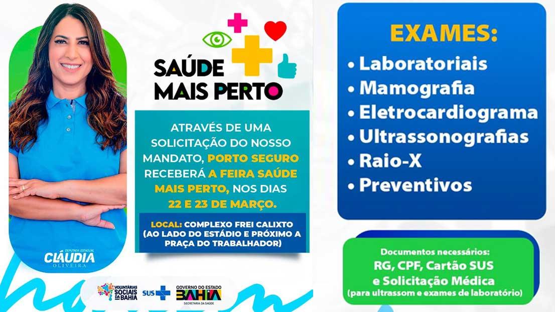 Porto Seguro recebe Feira Saúde Mais Perto nos dias 22 e 23 de março