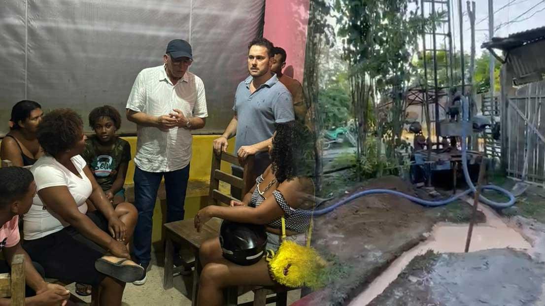 Mais água, mais vida: prefeito Jânio Natal e vereador Dr. Anderson abrem novos poços no Alto do Vilas em Porto Seguro