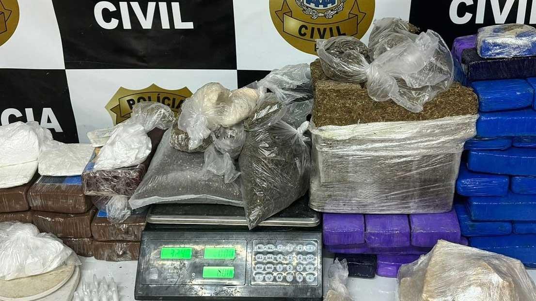Eunápolis: Polícia Civil e Militar apreendem mais de R$ 500mil em drogas
