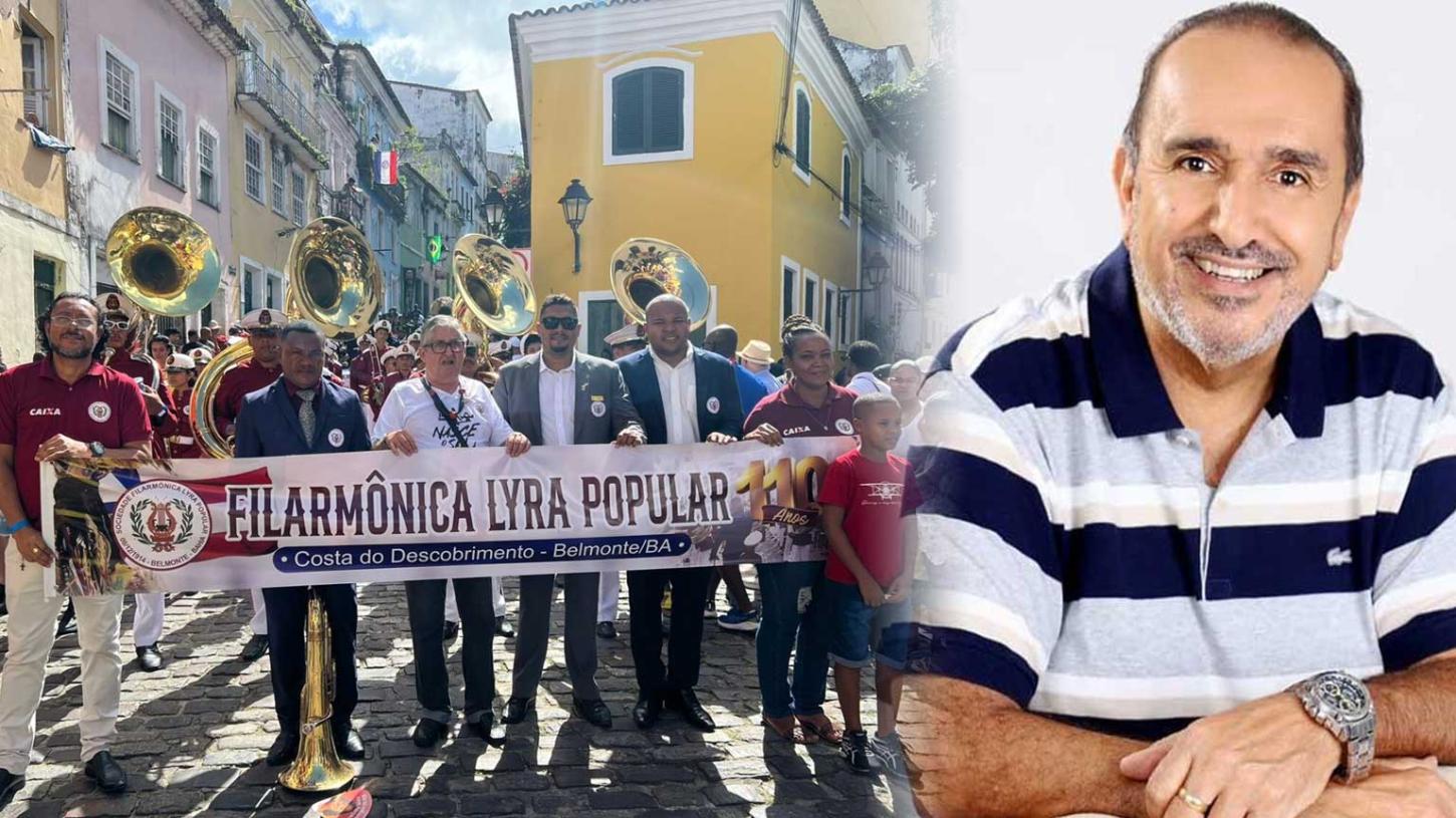 Iedo Elias parabeniza Filarmônica Lyra Popular de Belmonte por conquistar o primeiro lugar em Salvador