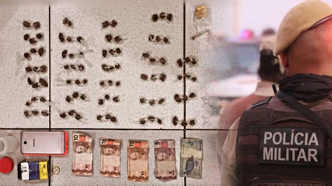 Ação policial do 8° BPM em Belmonte termina com a prisão de três pessoas por tráfico de drogas