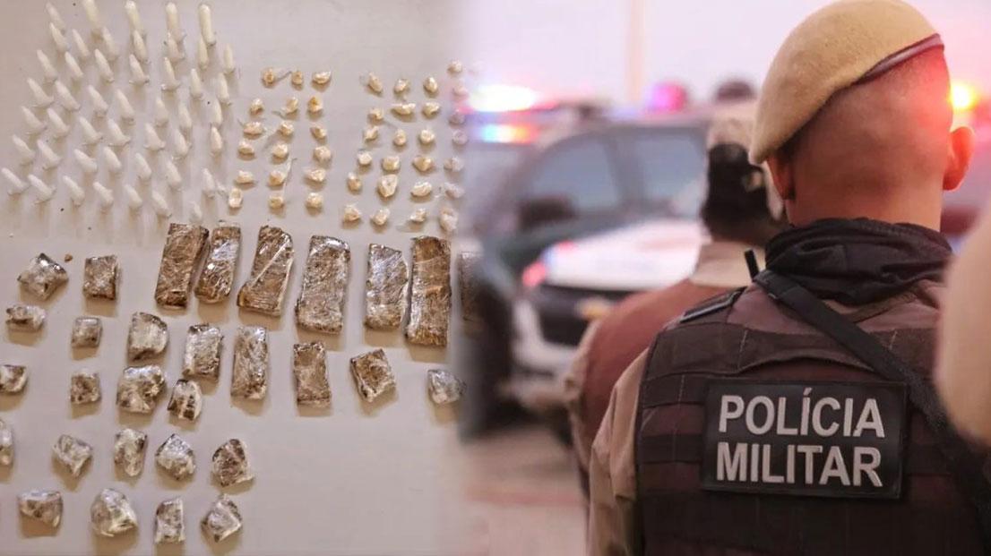 Confronto entre policiais do 8° BPM e criminosos termina com fuga e apreensão de drogas em Porto Seguro