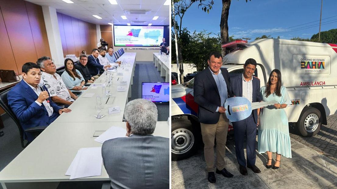 Nesta sexta-feira (17), a deputada estadual Cláudia Oliveira reforçou seu compromisso com o desenvolvimento do extremo sul da Bahia ao acompanhar os prefeitos Robério Oliveira, de