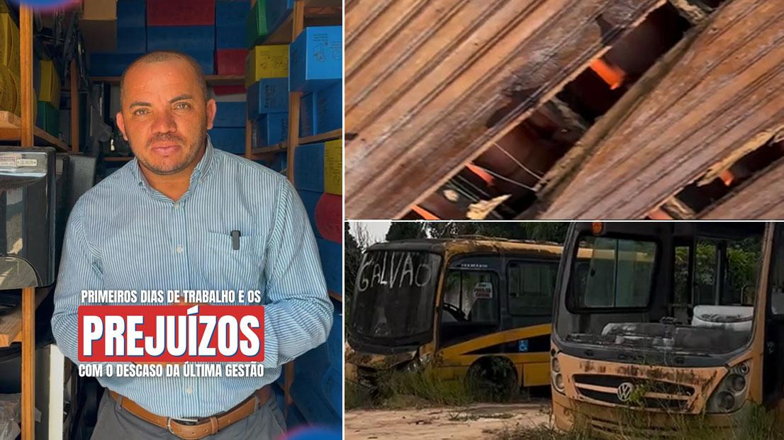 Prefeito Girlei Lage expõe descaso e abandono deixados pela gestão anterior; Veja as imagens