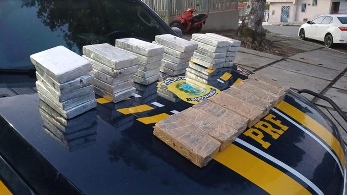 PRF encontra veículo roubado do vice-prefeito de Cabrália carregado com 38 quilos de drogas