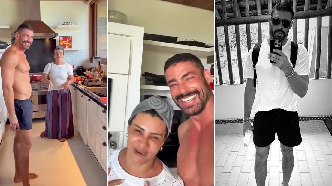 Vídeo: Ator Cauã Reymond compartilha elogios à cozinheira Jilzinete Lage em Trancoso; veja