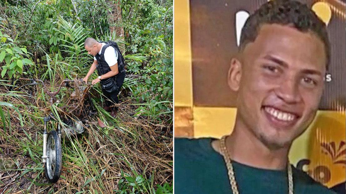 Polícia Civil encontra motocicleta carbonizada de Gustavo da Conceição Bemfica, desaparecido há dois dias