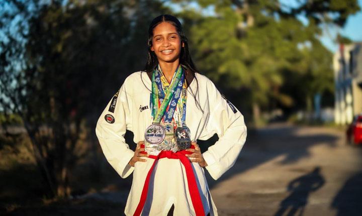 Estudante de 16 anos de Porto Seguro conquista título de campeã brasileira de Taekwondo; Confira