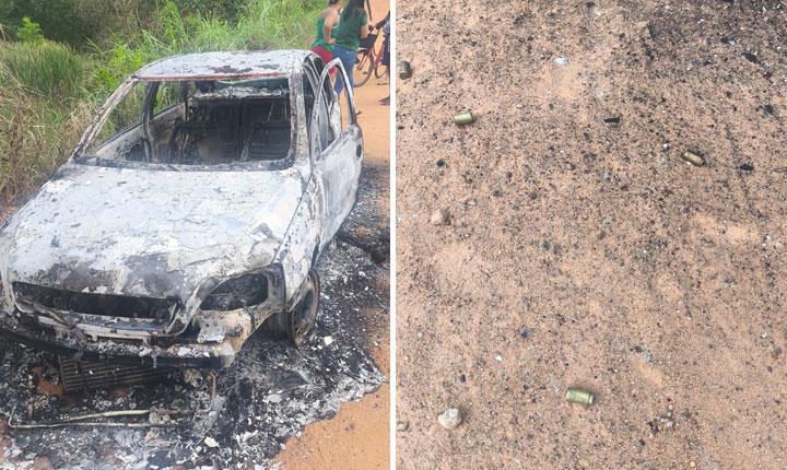Moradores de Vera Cruz encontram veículo queimado com corpo carbonizado; Veja
