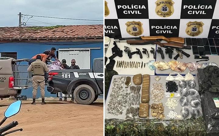 Operação das forças de segurança em Itabela resulta na morte de seis suspeitos e apreensão de armas e drogas; veja