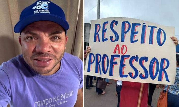 Prefeito de Cabrália quebra acordo com a APLB e não paga reajuste do piso salarial dos professores; Veja