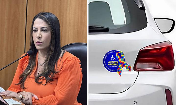 Cláudia Oliveira apresenta proposta para sinalizar carros com pessoas autistas no estado e reduzir estímulos sonoros; Veja
