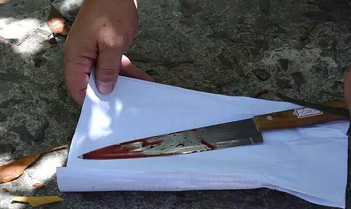 Mulher é presa após esfaquear dois homens no distrito de Santa Maria eterna, em Belmonte