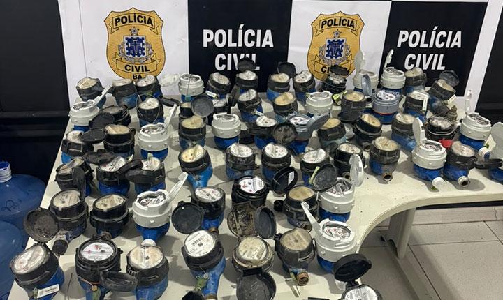 Polícia Civil apreende 67 hidrômetros durante operação contra receptação em Porto Seguro; Veja vídeo