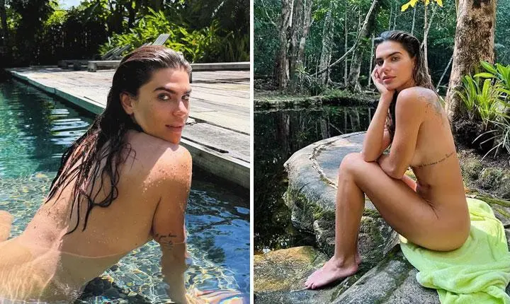 Apresentadora Mariana Goldfarb, Ex de Cauã Reymond chama atenção com cliques de topless em Trancoso; Veja as imagens