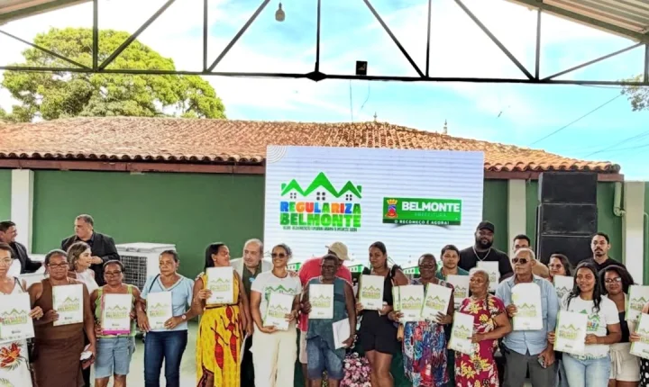Cartório de Registro de Imóveis de Belmonte protagoniza entrega de títulos da REURB e garante segurança jurídica a famílias; Confira