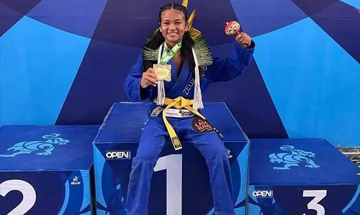 Jovem Atleta Pataxó da Aldeia Xandó busca apoio para disputar campeonato internacional de Jiu-Jitsu