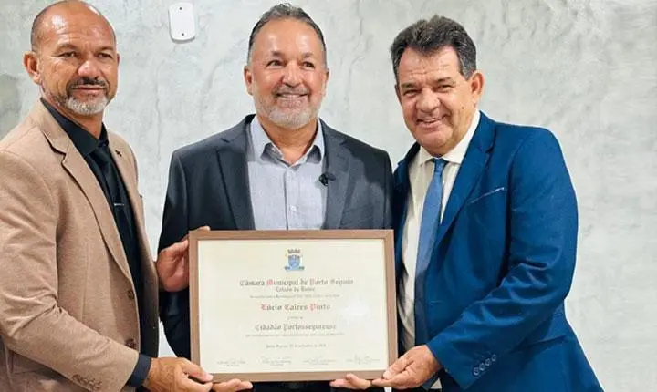 Lúcio Pinto recebe título de Cidadão Honorário de Porto Seguro por trajetória de empreendedorismo e contribuição ao município