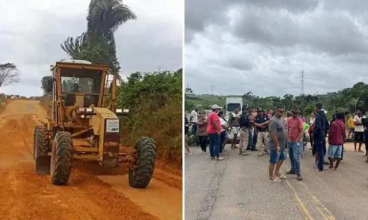 Seinfra diz avançar projeto de pavimentação da BA-274 mesmo com protestos na região na região; Veja
